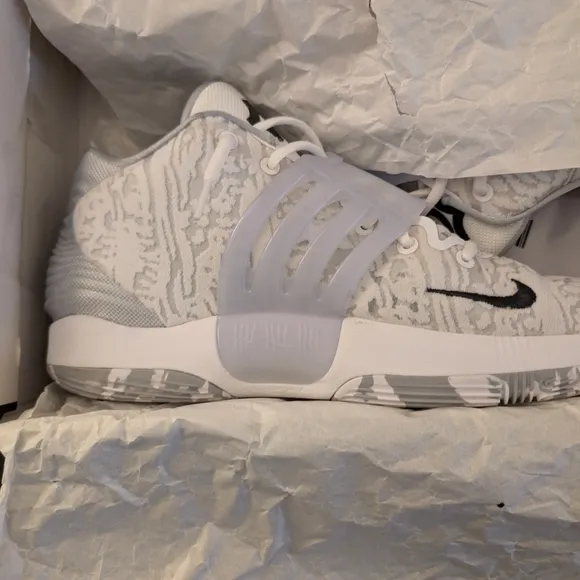 Nike White and Black High-Top Sneakers with Swoosh
