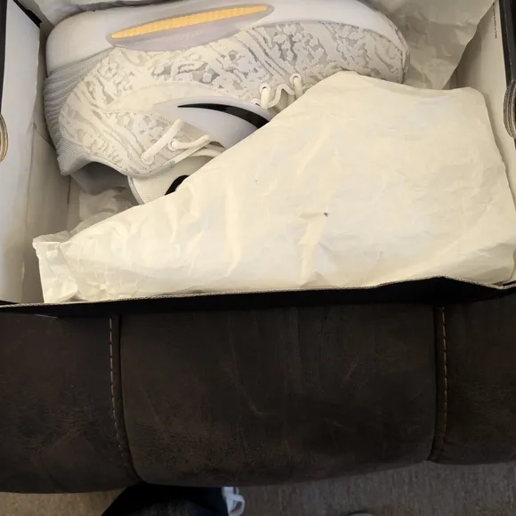 Nike White and Black High-Top Sneakers with Swoosh