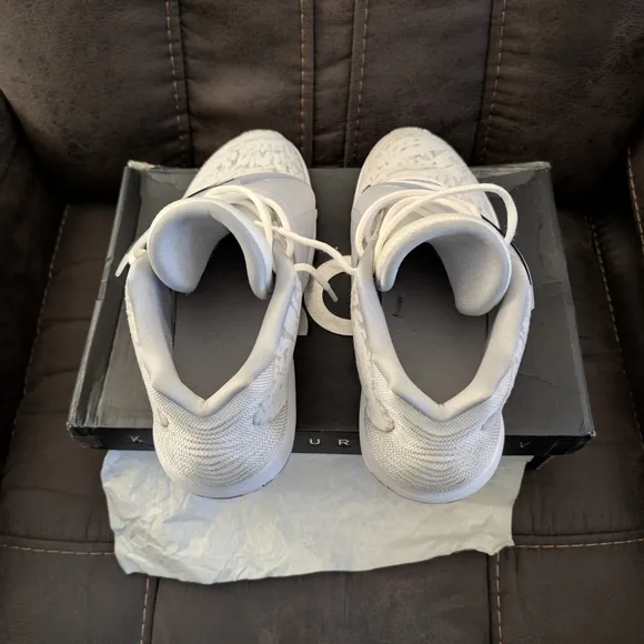 Nike White and Black High-Top Sneakers with Swoosh