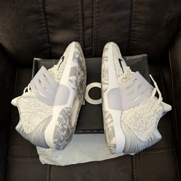 Nike White and Black High-Top Sneakers with Swoosh