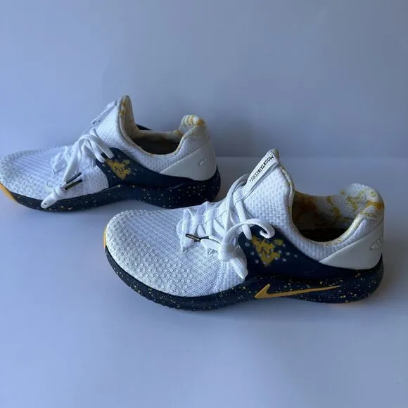 NIKE WVU West Virginia Mountaineers Shoes Men's Size 7 Women's 8.5 Slip On