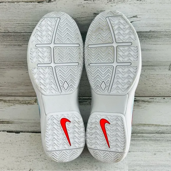 Nike Zoom Prestige Court Shoes Women’s Size 11 Color-Blue/Red Swoosh