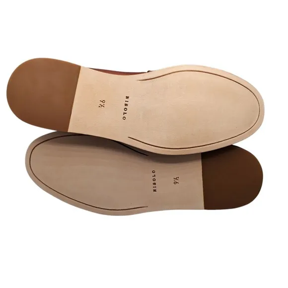 Nisolo Alejandro Slip-On Shoes Men's Size 9.5 Brandy Leather Handcrafted Comfort