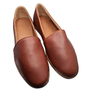 Nisolo Alejandro Slip-On Shoes Men's Size 9.5 Brandy Leather Handcrafted Comfort