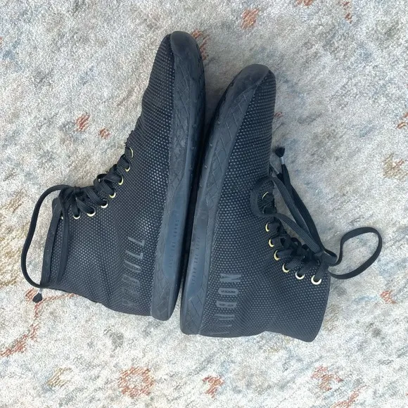 No Bull Outwork Unisex Black High Top Sneakers Men’s Sz 8.5, Women’s Sz 10