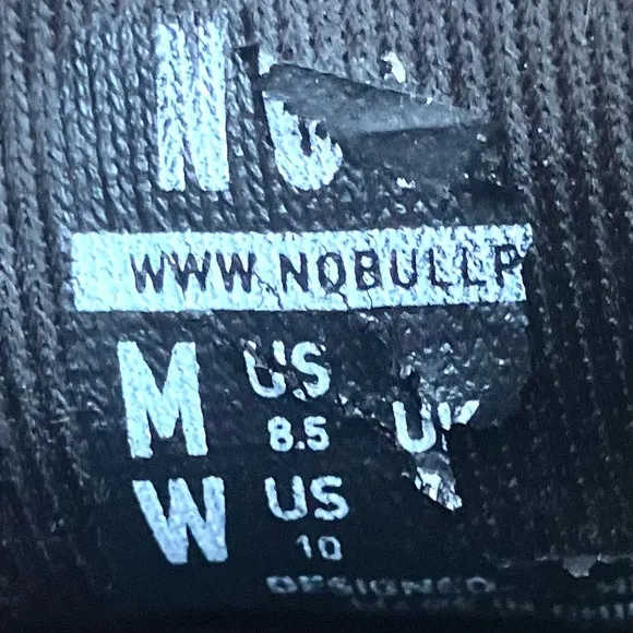 No Bull Outwork Unisex Black High Top Sneakers Men’s Sz 8.5, Women’s Sz 10