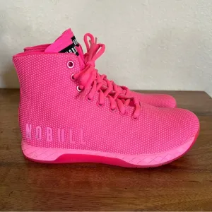 NoBull High Top Neon Pink Trainers Size 7.5
