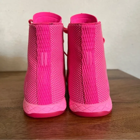 NoBull High Top Neon Pink Trainers Size 7.5