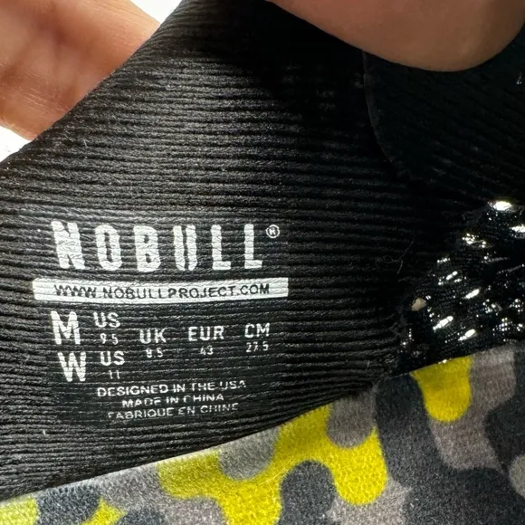 NOBULL Mesh Sneakers Black Yellow Size Mens 9.5 Wom…