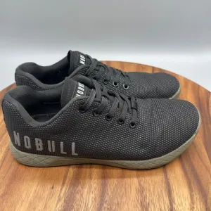 NOBULL Shoes Mens Size 7.5 Black Lace Up Trainer Comfort Walking Gym Running