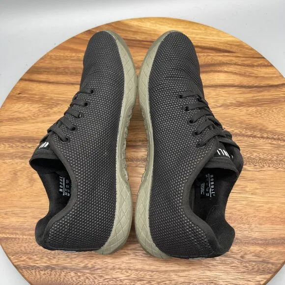 NOBULL Shoes Mens Size 7.5 Black Lace Up Trainer Comfort Walking Gym Running