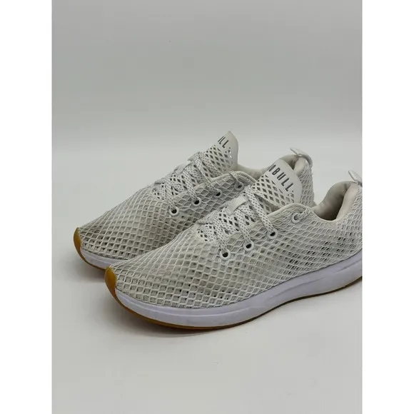 Nobull Shoes Unisex Mens 8 Womens 9.5 White Mesh Logo Running Athletic Lace Up