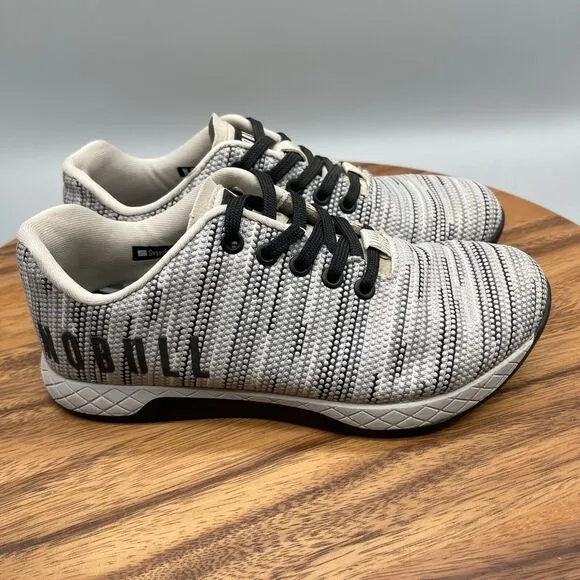 NoBull Shoes Womens Size 7.5 Gray Super Fabric Trainer Gym Walking Comfort