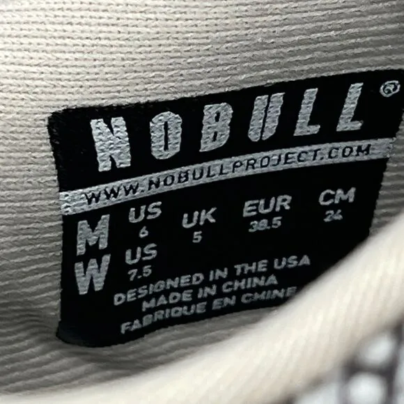NoBull Shoes Womens Size 7.5 Gray Super Fabric Trainer Gym Walking Comfort
