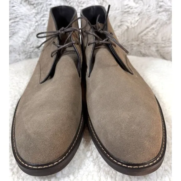 Nordstrom Men’s Chukka Boots Sz 11.5M Ortholite Insoles Sand Tan Suede Lace Up