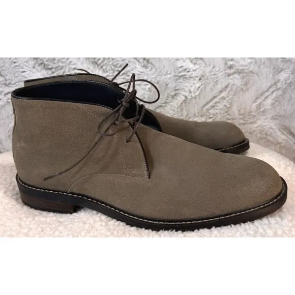 Nordstrom Men’s Chukka Boots Sz 11.5M Ortholite Insoles Sand Tan Suede Lace Up