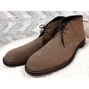 Nordstrom Men’s Chukka Boots Sz 11.5M Ortholite Insoles Sand Tan Suede Lace Up