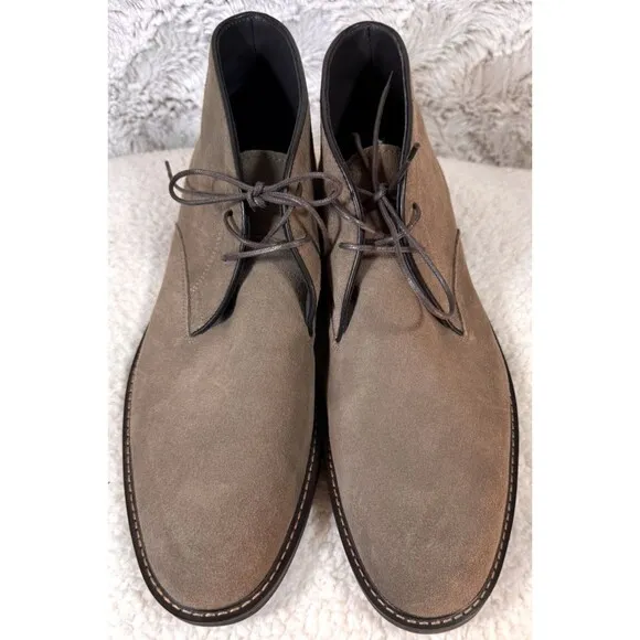 Nordstrom Men’s Chukka Boots Sz 11.5M Ortholite Insoles Sand Tan Suede Lace Up