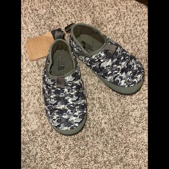 North Face Thermoball Traction Mule 2 Kids Camo Slipper Sz 1