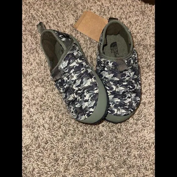 North Face Thermoball Traction Mule 2 Kids Camo Slipper Sz 1