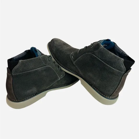 Nunn Bush Otto Plain Toe Chukka Boot Dress Shoes Gray 84987-020 Mens Size 11.5