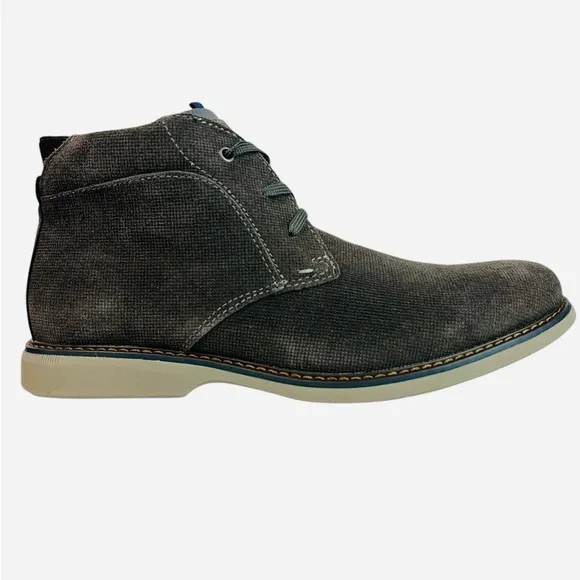Nunn Bush Otto Plain Toe Chukka Boot Dress Shoes Gray 84987-020 Mens Size 11.5
