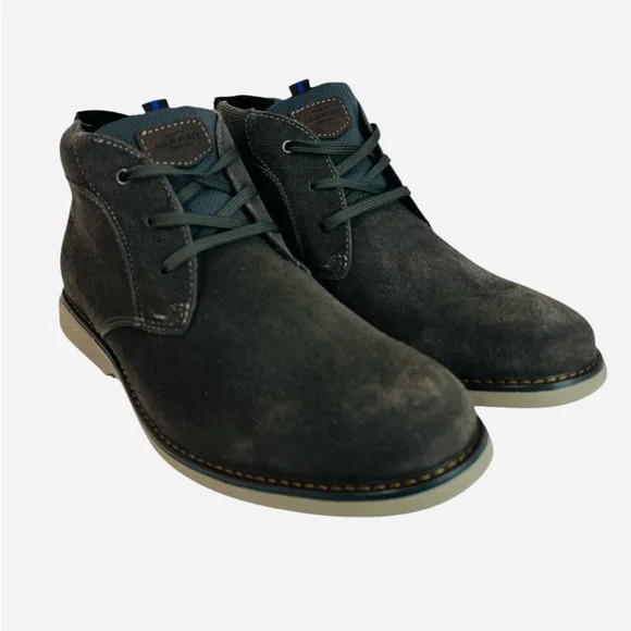 Nunn Bush Otto Plain Toe Chukka Boot Dress Shoes Gray 84987-020 Mens Size 11.5