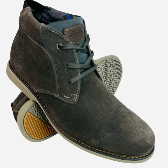 Nunn Bush Otto Plain Toe Chukka Boot Dress Shoes Gray 84987-020 Mens Size 11.5