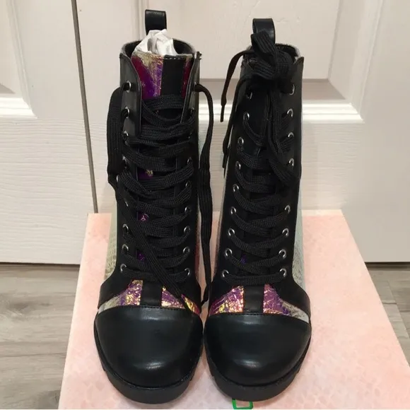NWB Cape Robin X Dolls Kill Blood Thirst Metallic boots