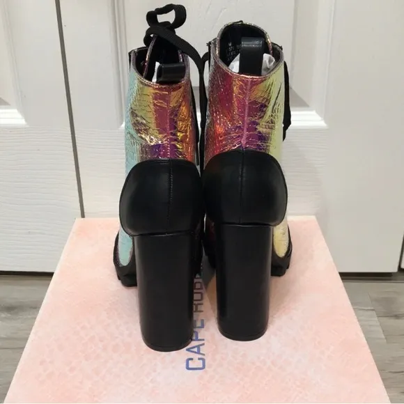NWB Cape Robin X Dolls Kill Blood Thirst Metallic boots
