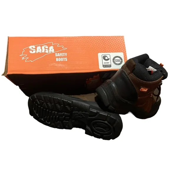 NWB Saga Safety Boots Composite Toe Electrician Slip Resistant Work Boot #4059