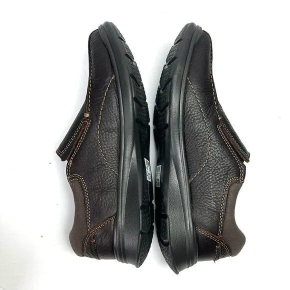 NWB Clarks Collection Cotrell Step Slip-On Shoes Brown Leather Men’s size 9W