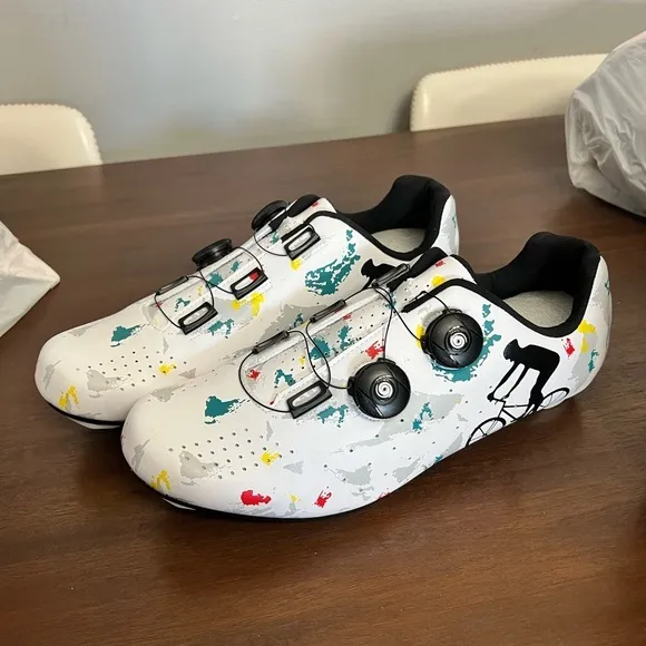 NWOB Cycling Footwear Professional Athletic Bicycle Shoes Cleat Outdoor Clip