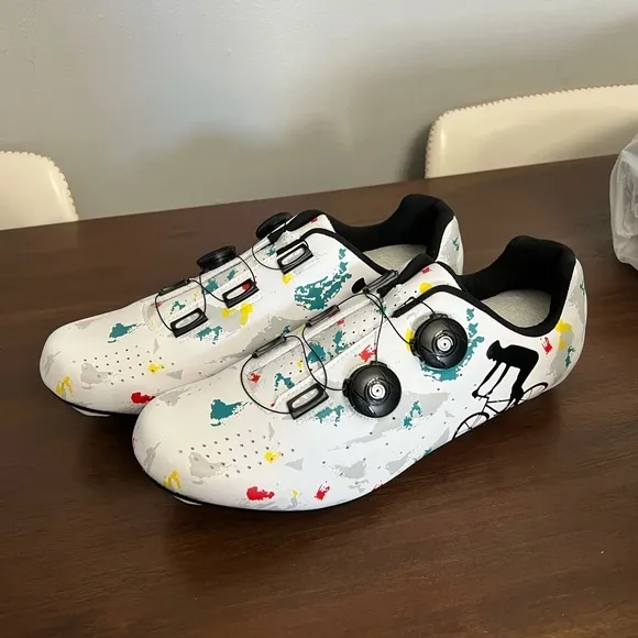 NWOB Cycling Footwear Professional Athletic Bicycle Shoes Cleat Outdoor Clip