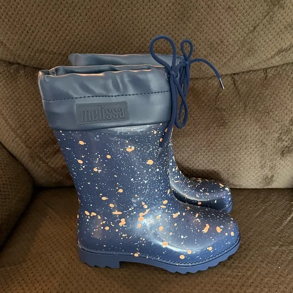 NWOB MINI MELISSA Kids Rain Boots Size 2 Unisex