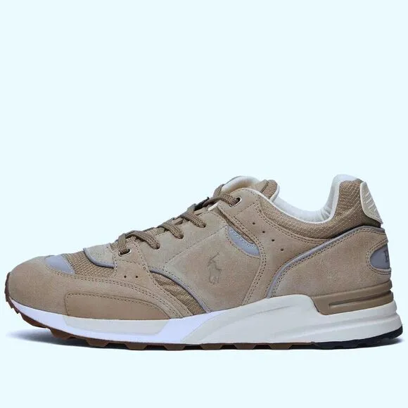 NWOB Polo Ralph Lauren MEN'S SHOES 10.5 ,11 Trackster 200 Sneakers KHAKI