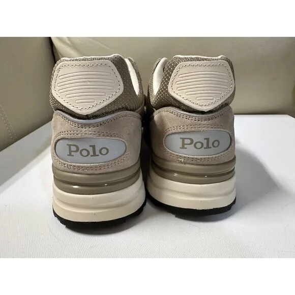 NWOB Polo Ralph Lauren MEN'S SHOES 10.5 ,11 Trackster 200 Sneakers KHAKI