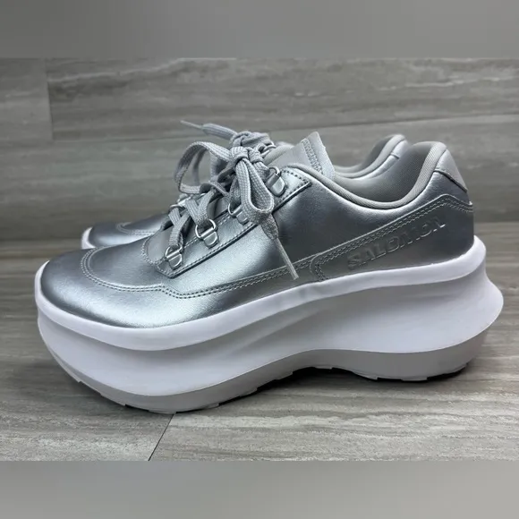 NWOB Salomon X Comme des Garçon SR811 Silver Platform Sneakers Women’s 8.5