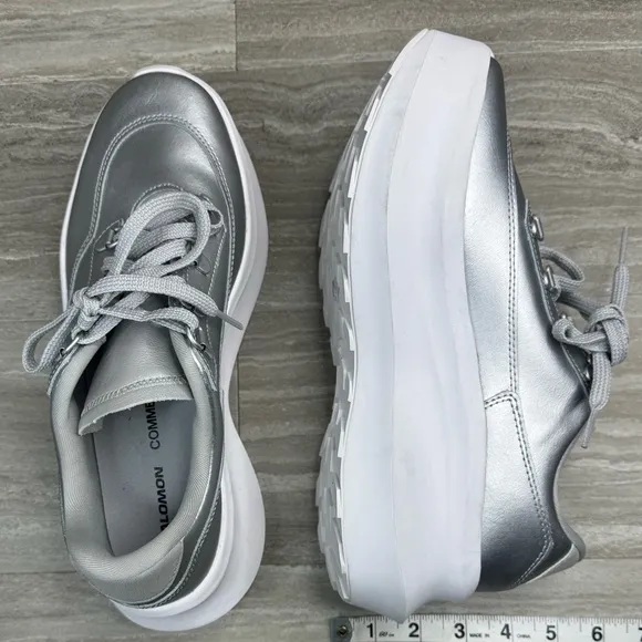 NWOB Salomon X Comme des Garçon SR811 Silver Platform Sneakers Women’s 8.5