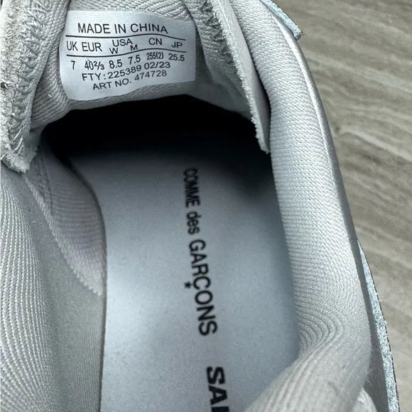 NWOB Salomon X Comme des Garçon SR811 Silver Platform Sneakers Women’s 8.5