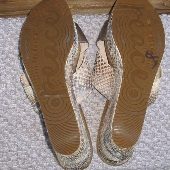 NWOB Snake Print Wedge Sandals