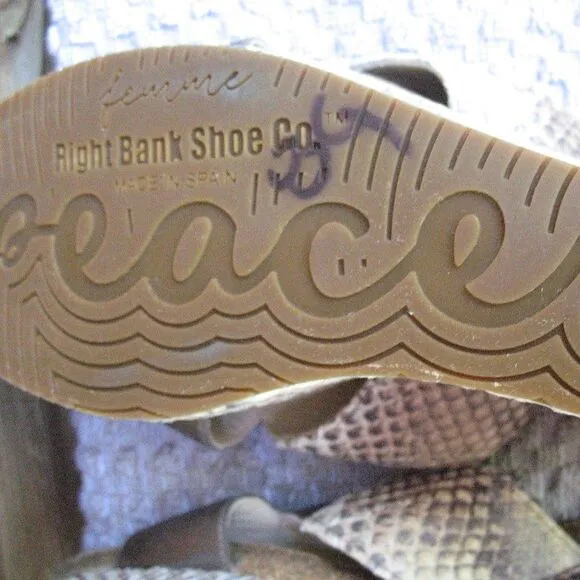 NWOB Snake Print Wedge Sandals