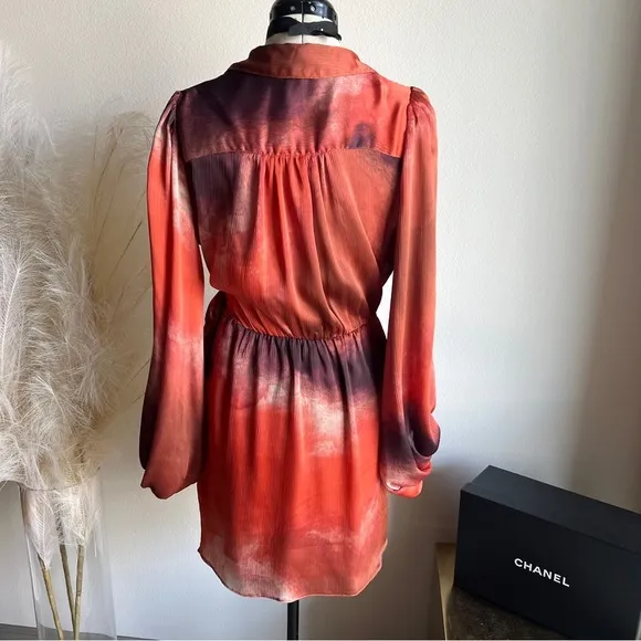 NWOT Bailey44 Saida Ombré Tie Dye Long Sleeve Dress