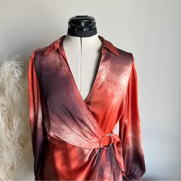 NWOT Bailey44 Saida Ombré Tie Dye Long Sleeve Dress