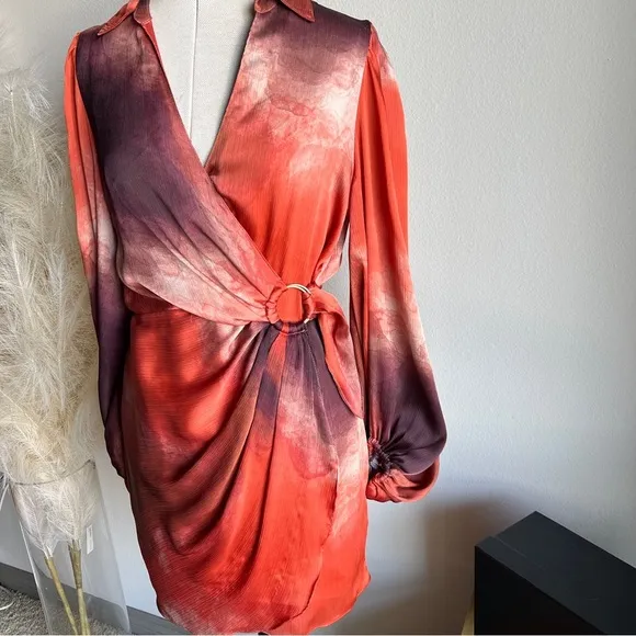 NWOT Bailey44 Saida Ombré Tie Dye Long Sleeve Dress