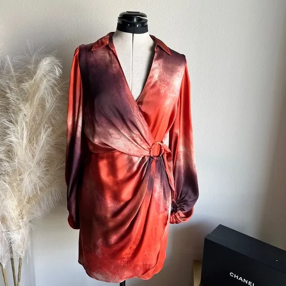 NWOT Bailey44 Saida Ombré Tie Dye Long Sleeve Dress