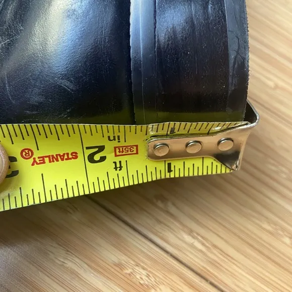 NWOT BCBG vintage black leather high boots, size 9 1/2