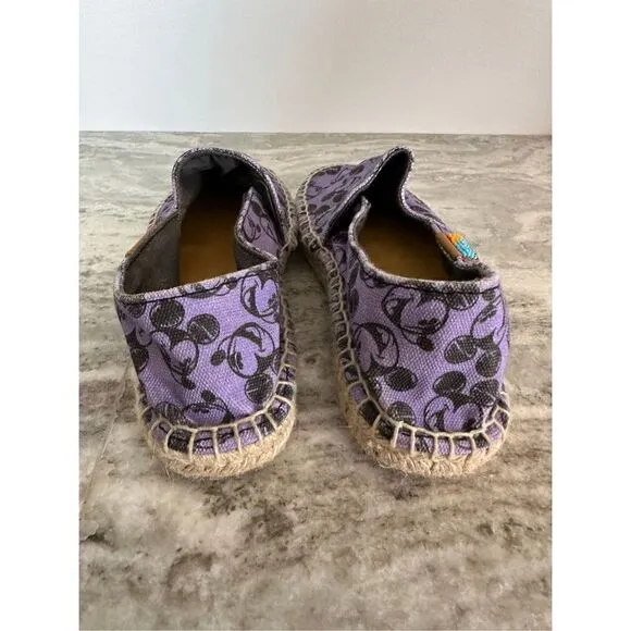 NWOT Disney Ubuntu Purple Mickey Mouse Print Handmade Shoes Size 6.5
