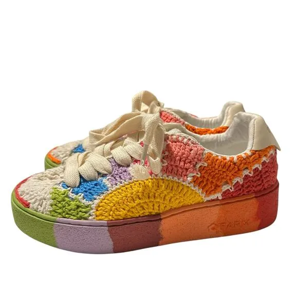 NWOT Farm Rio Crochet Sunset Platform Sneakers Sneakers 6.5