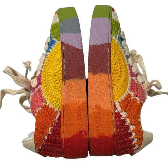 NWOT Farm Rio Crochet Sunset Platform Sneakers Sneakers 6.5